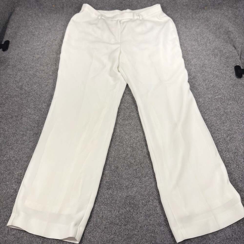 Kasper Women's White Straight Leg Dress Pants Size 16